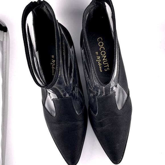 Coconuts by Matisse Faux Leather Black Cowboy Boots Size 9.5M - Picture 6 of 7